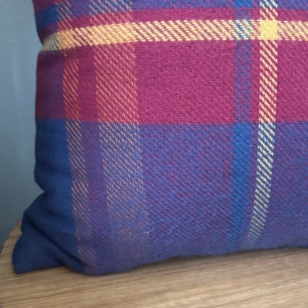 Sonoma Oversized Fall Plaid Square Throw Pillow (Red, Orange, Blue, Purple) 20